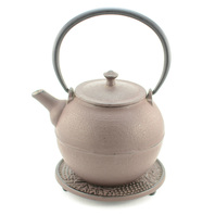 Large Round Brown Teapot