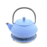 Small Blue Textured Teapot