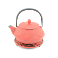 Small Red Textured Teapot